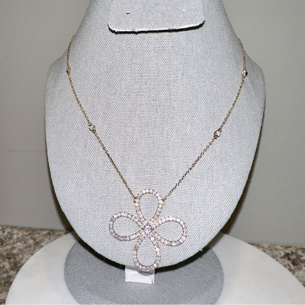 Radiance by Absolute™ Simulated Diamond Pavé Daisy Chain Necklace, 16-18” long